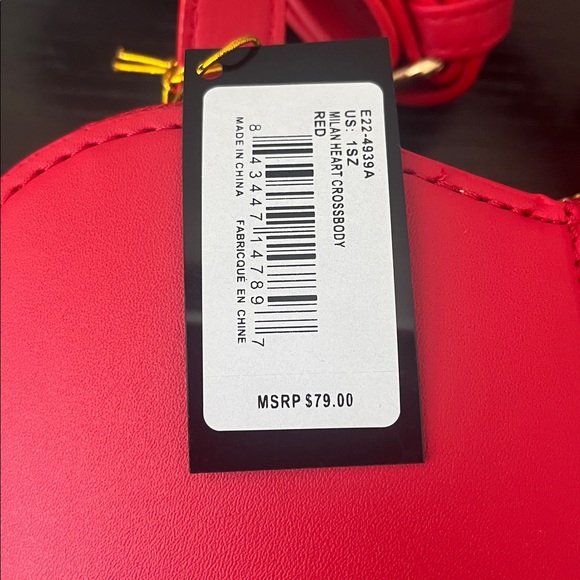 Bebe Vibrant Red Heart Crossbody Bag - Picture 2 of 5